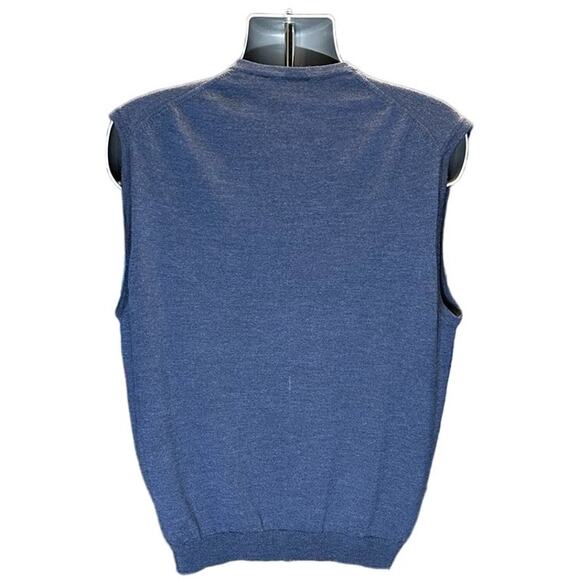 Jos. A. Bank Signature Collection Dark Blue Marino Wool Sweater Vest Size XL - Picture 2 of 5